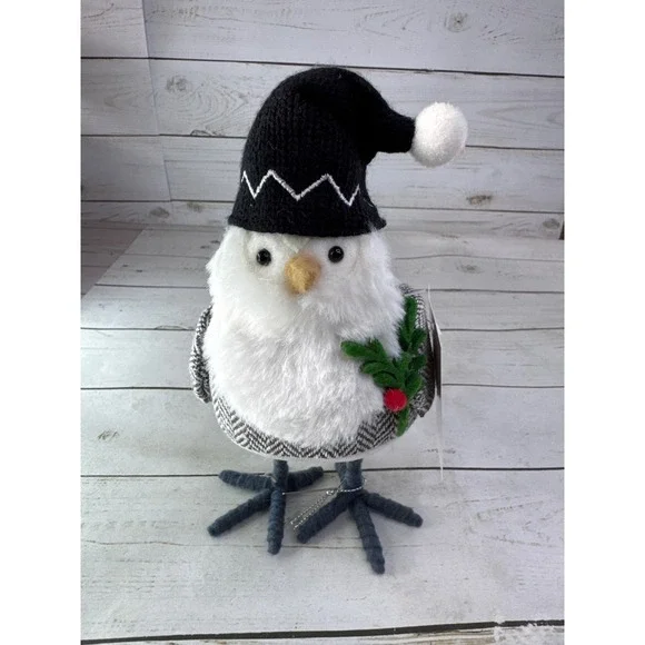 Target Wondershop Featherly Friends‎ Bird Plush Iskall Black Hat NWT Christmas