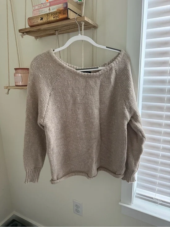 Cozy Beige Women's Knit Sweater