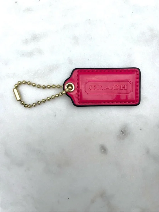 COACH Vintage Patent Leather Hang Tag, Watermelon Pink