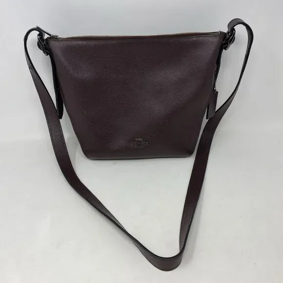 Coach  Brown Leather Crossbody Shoulder Bag Bucket Purse 21377