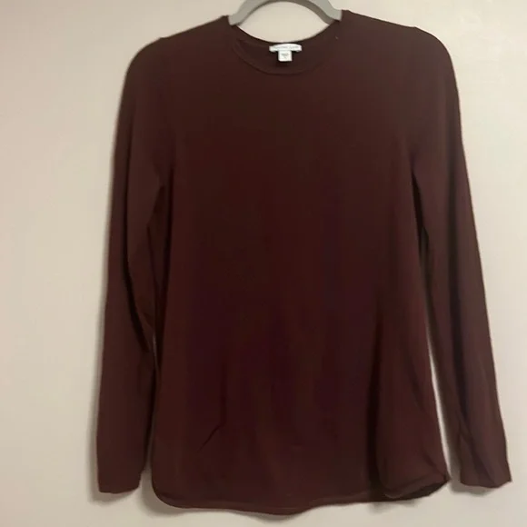 J.‎ Jill 100% Merino Wool Lightweight Sweater Burgundy Whimsigoth Vamp Dark S