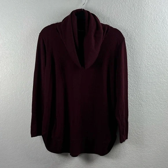 Cyrus Women’s Deep Burgundy Cowl Neck Sweater Sz 1X Fall winter Wear Cozy Comfy