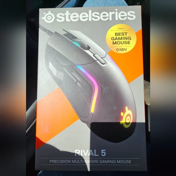 Black RGB Gaming Mouse Ergonomic Design