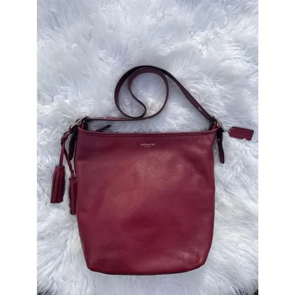 Coach Red Legacy Duffle Hobo #19889 Handbag