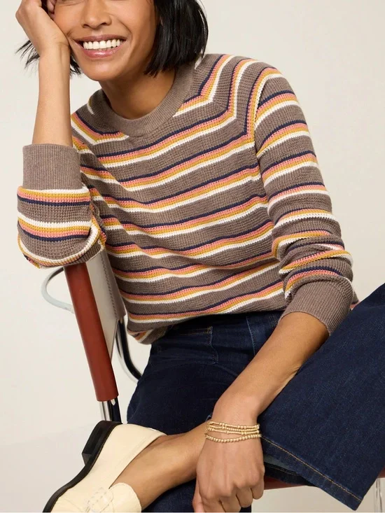 Faherty 2025 Cashmere Organic Cotton Throwback Sweater