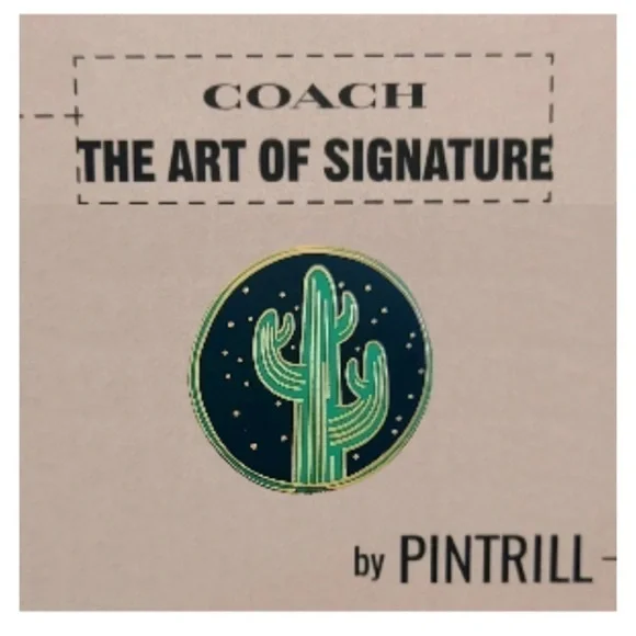 Coach Cactus Round Collectible Pin by Pintrill