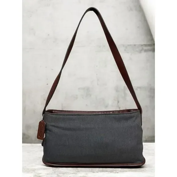 Vintage Coach 6136 Greenwich Small Canvas Shoulder Bag