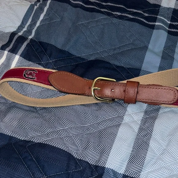 South Carolina Gamecocks Canvas & Leather Belt Boys Size 30