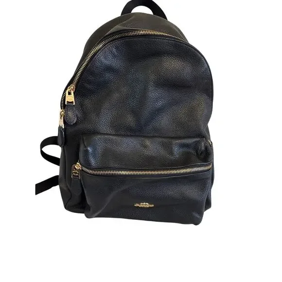 Coach leather backpack. Black UEC