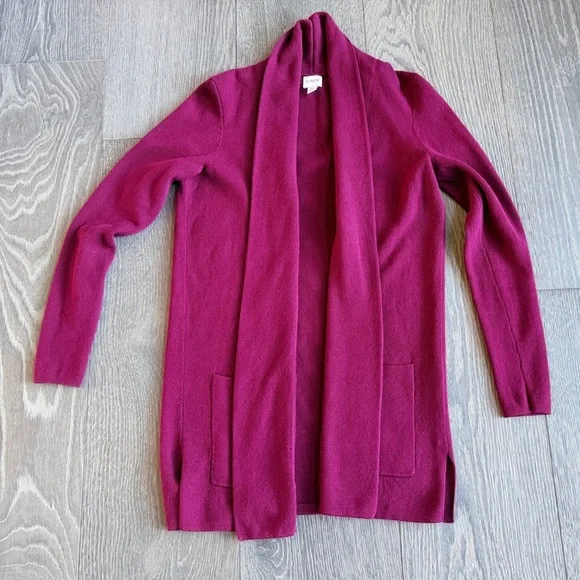 J.Crew Factory 100% Cotton Sweater Blazer in Burgundy Size XXS
