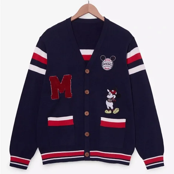 Unisex Disney Mickey Mouse Retro‎ Baseball Cardigan — BoxLunch Exclusive