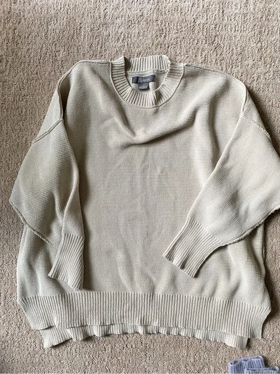 Natural Reflections Cream Crewneck Sweater - Women's