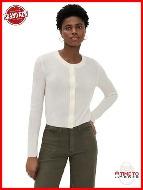 100% Cashmere Cardigan - Lightweight Button Front