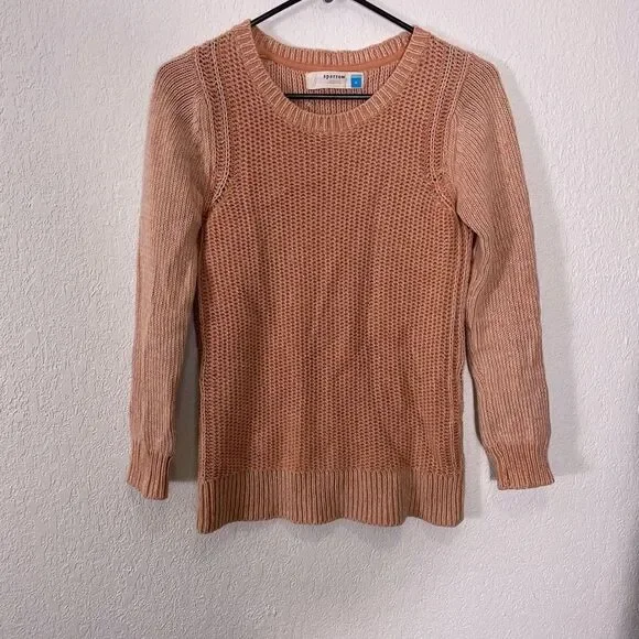 Sparrow | Anthropologie Orange‎ Knit Crewneck Pullover Sweater Size Small