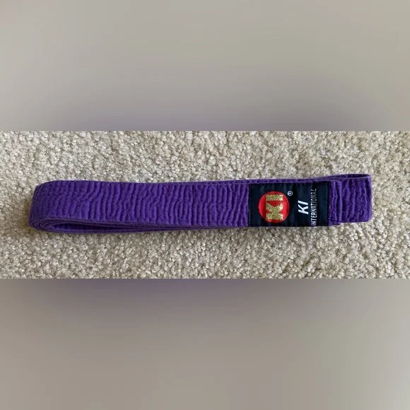 KI International Purple KIDS Karate Belt Martial Arts, size 1