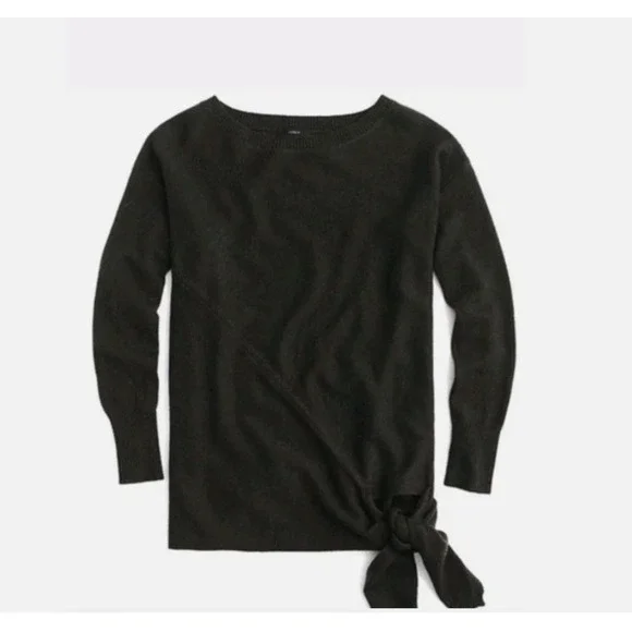J.Crew Women's Size XS Black Tie‎ Waist Wool Blend Sweater