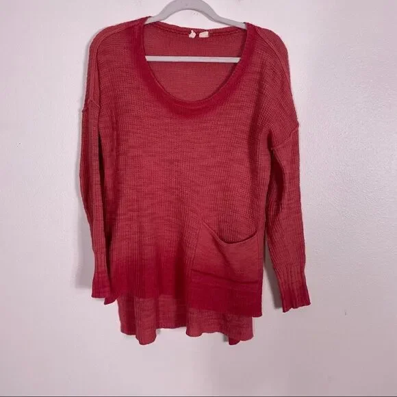 Moth | Anthropologie Orange‎ Dip Dye Oversized Sweater