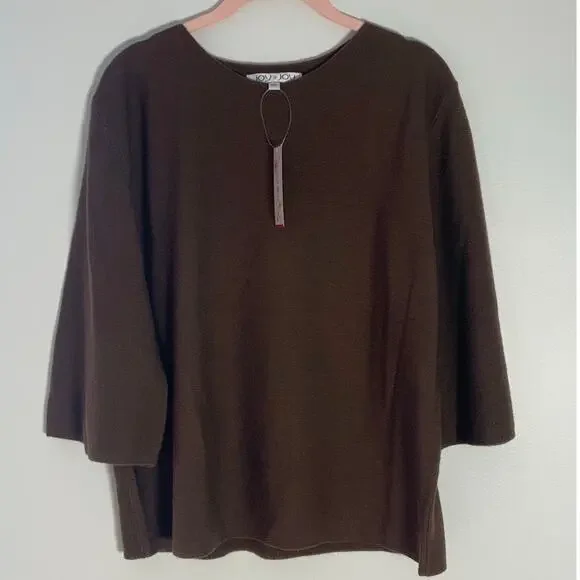 Joy Joy Boatneck‎ Sweater- Expresso knit NWT size M/L