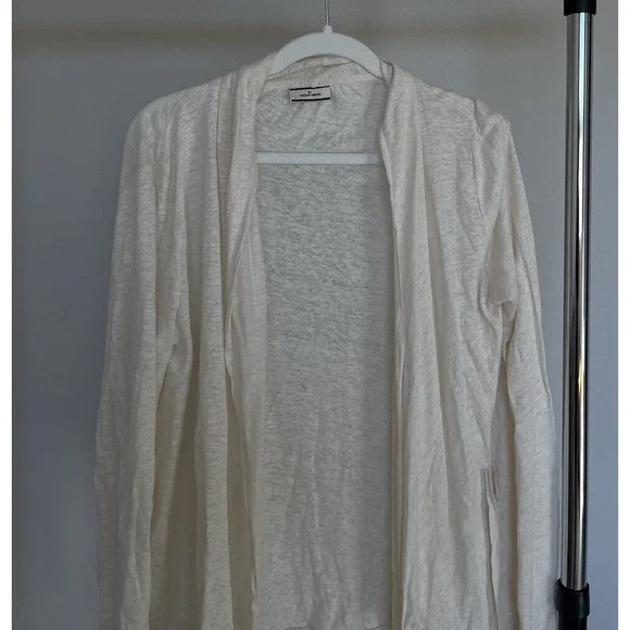 by malene birger wrap front  Tie cardigan SZ M‎ White Classic Short Open