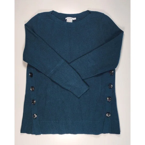Chico's Women's Cashmere Blend Sweater‎ Size M Minimalist Coastal