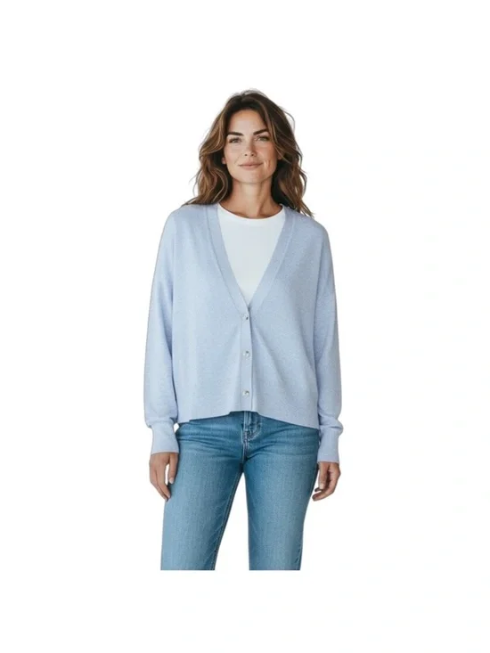 a new day Light Blue V-Neck Button Cardigan