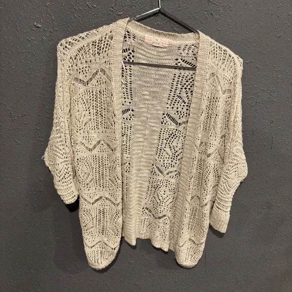 Women's Pink Republic Open-Knit Cardigan