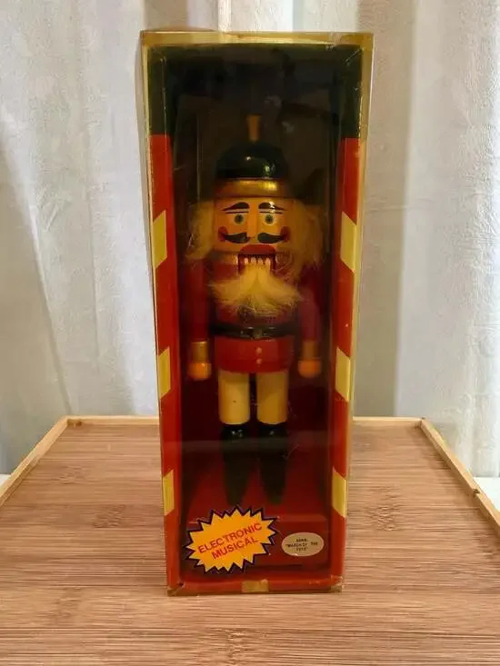1984 Vintage Electronic Musical Nutcracker Toy Soldier- Still Plays!
