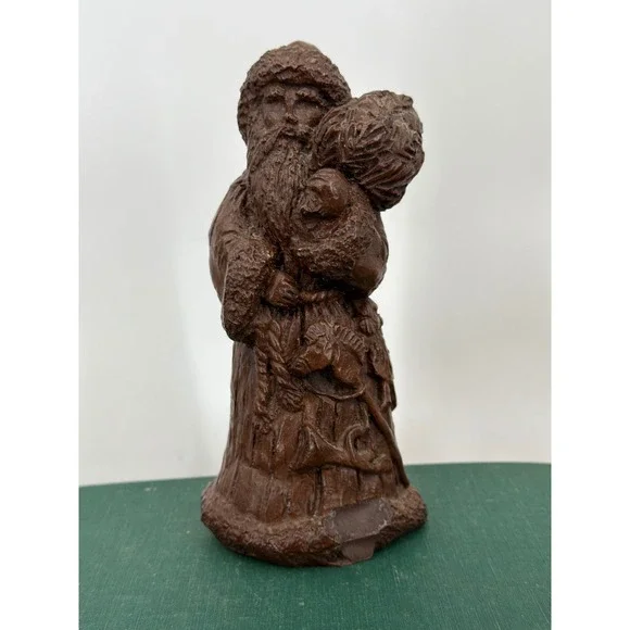 Vintage Red Mill Father Christmas Santa Claus Figurine Hobby Horse 6.5 Inch