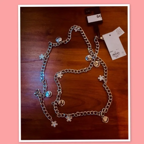 Silver Fashion Chain Belt - Child - Size L/XL