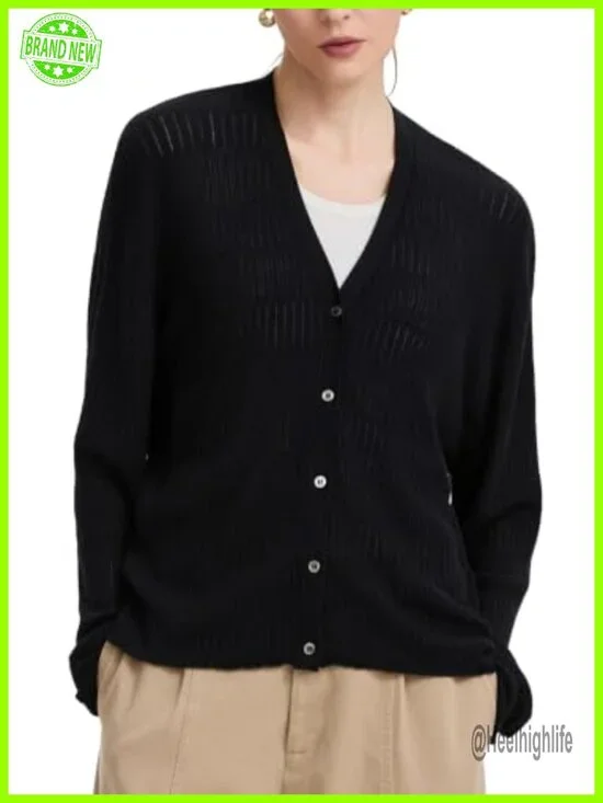 Silk Blend Cropped V Neck Knit Shrug Cardigan Lightweight Summer Sweater