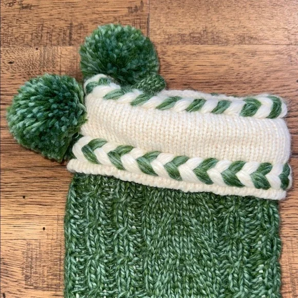 Green and Cream CHRISTMAS decoration boot