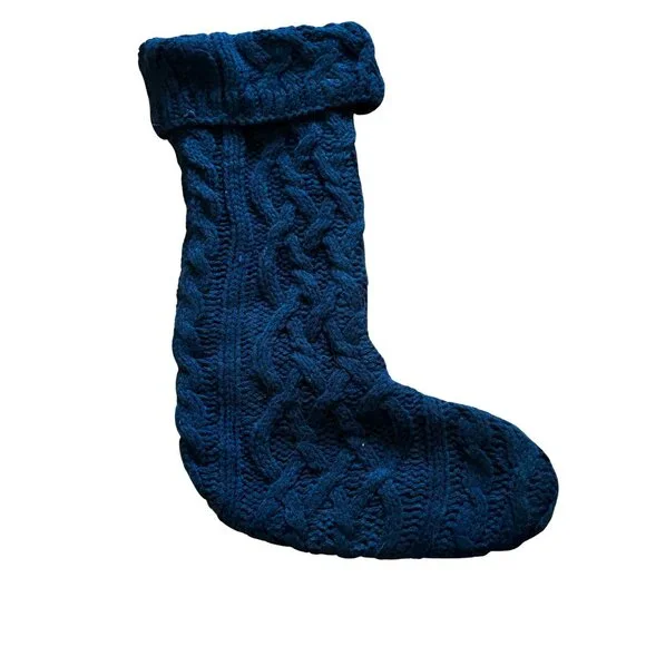 Hearth & Hand‎ Magnolia Cable Knit Christmas Stocking – Black Knit 20