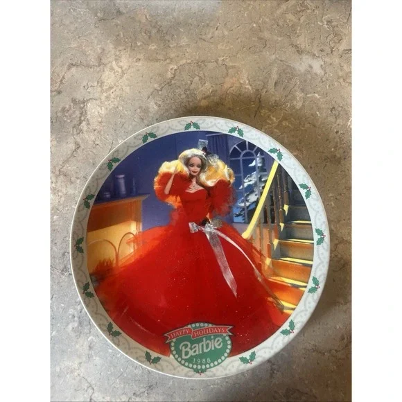 Enesco Happy Holiday Barbie 1988 Limited Edition Plate