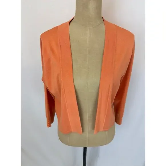 NWT Soya Concept Orange Cropped Cardigan Size XS #0450