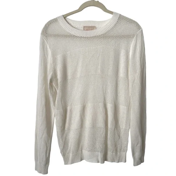Skies Are Blue White Crewneck Lightweight Pullover‎ Sweater M