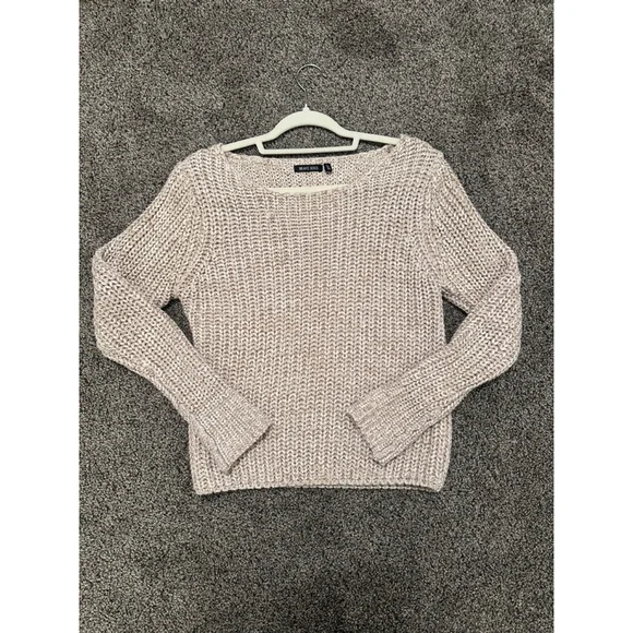 Brave Soul Chunky Knit Sweater Beige Women's Small