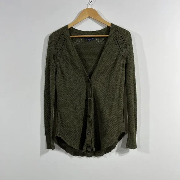 American Eagle Fairy Grunge Indie Button Front Knit Cardigan Sweater Womens XS