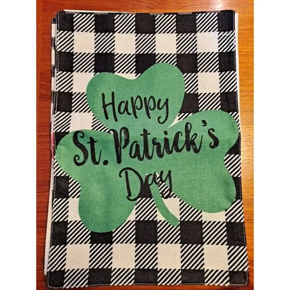 Happy St Patricks‎ Day Garden Flag 12x18 NEW Home & Garden 1pc Double Sided
