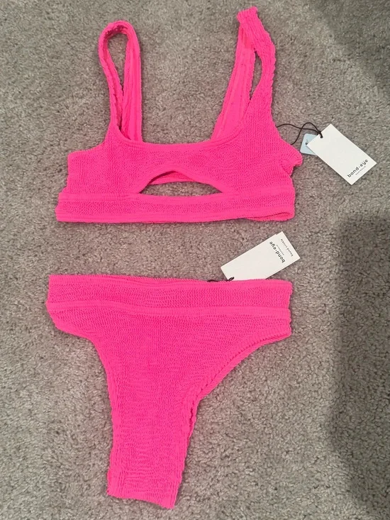 bond-eye Vibrant Hot Pink Textured Bikini
