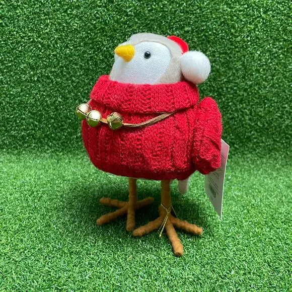 2021 Wondershop Glee Featherly Friends Fabric Christmas Bird Figurine