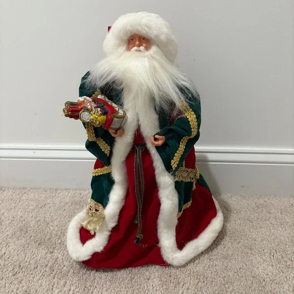 Santa Claus Christmas Tree Topper‎ or Stand Alone Decoration Old World 18