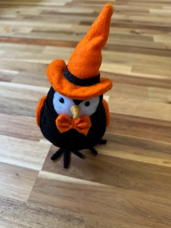Target Halloween orange witch hat bird - Featherly Friends