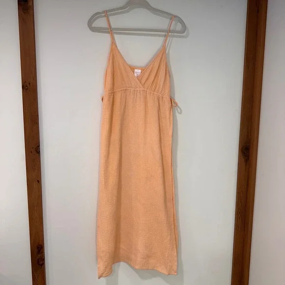 Xhilaration Gauze Swim Coverup Dress Women Size M Peach Tassel | Boho Coastal‎