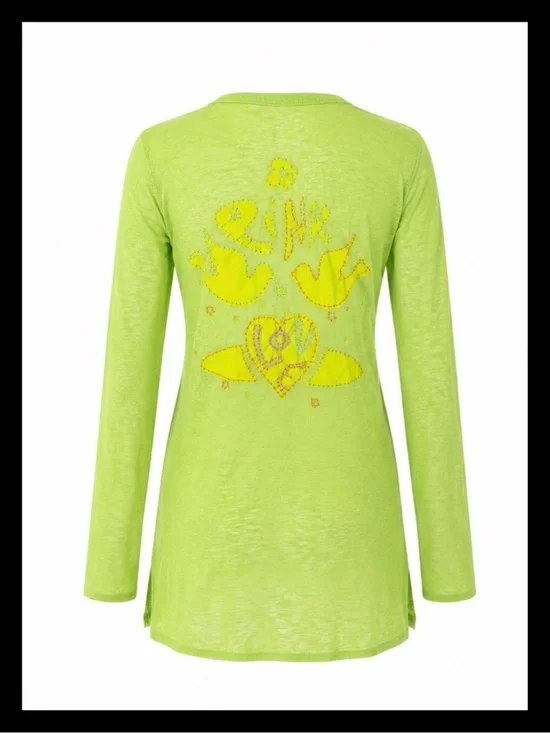 💕ⓅⒾⓃⓀ ⓋⓈ Y2K/SUPER RARE/VHTF Lime Green Embroidered Swim Coverup ✨EUC✨💕