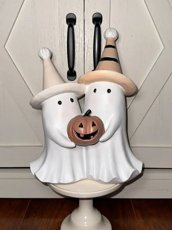 Festive Ghost Duo Halloween Figurine
