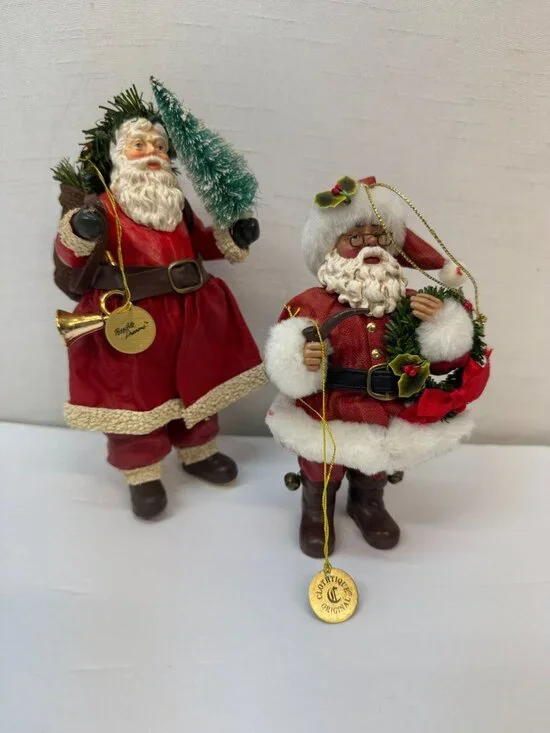 2 Possible Dreams-Clothique--Vintage Santa-& Kris kringle-1990 & 2001