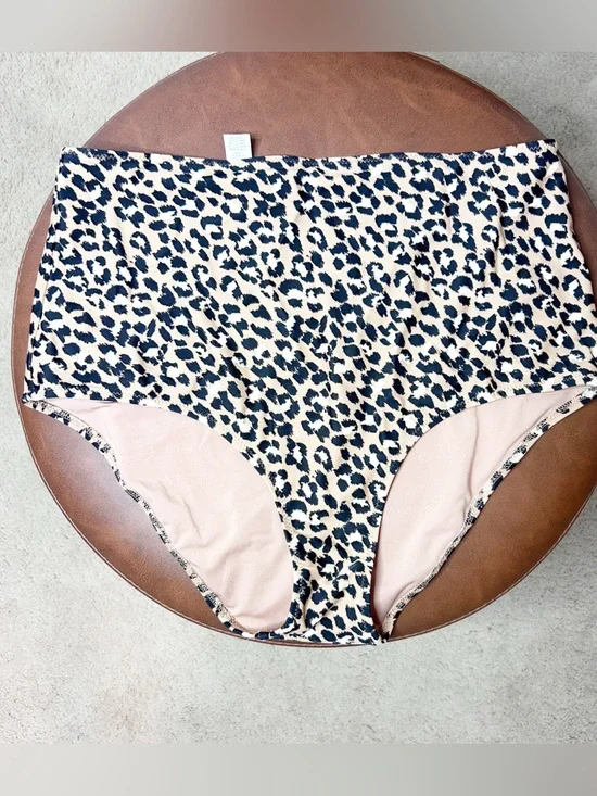 aerie High Waist Leopard Print Bikini Bottoms