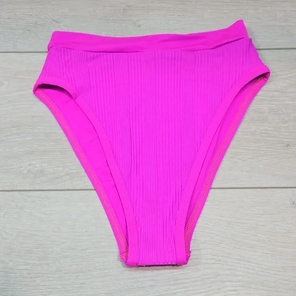 NWOT L Space Women Anthropologie Frenchi bit Bitsy Cut Swim bottom sz S