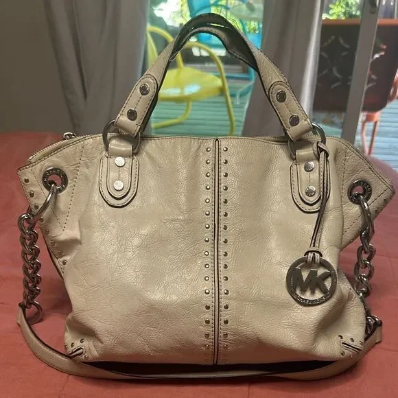 Michael Kors Cream Studded Purse