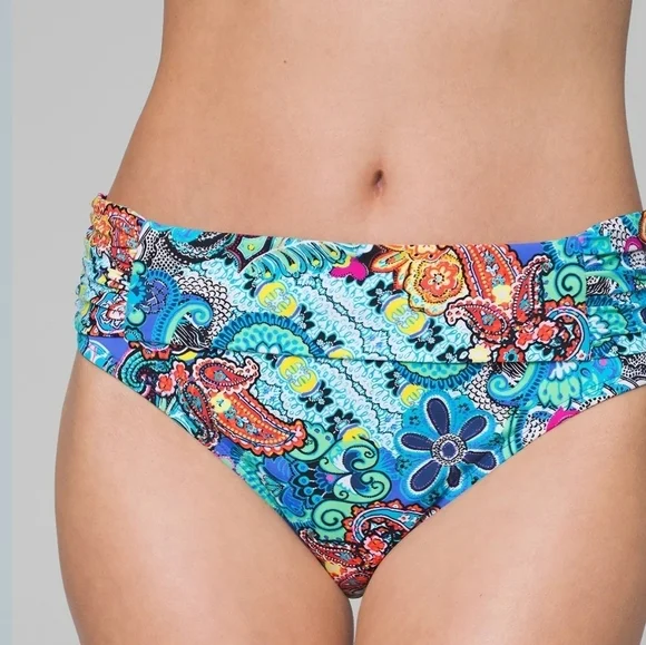 Bleu Rod Beattie Swim Bottom Size 14 Blue Orange